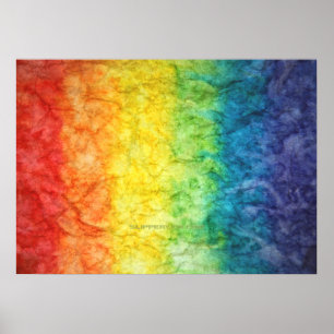 SlipperyJoe's Gay Pride Fahne Regenbogenfarben Kra Poster