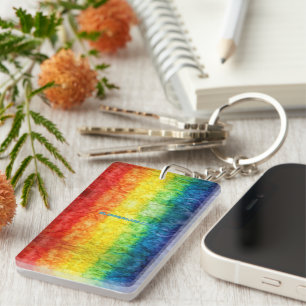 SlipperyJoe's Gay Pride Fahne Regenbogenfarben Kra Schlüsselanhänger
