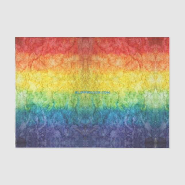 SlipperyJoe's Gay Pride Fahne Regenbogenfarben Kra Seidenpapier (Vorderseite)