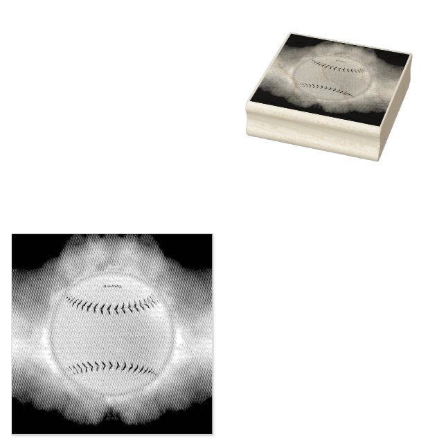 SlipperyJoe's gelbe Softball-Feuerball-Flammenrasp Gummistempel (Stempel)