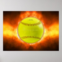 SlipperyJoe's gelbe Softball-Feuerball-Flammenrasp