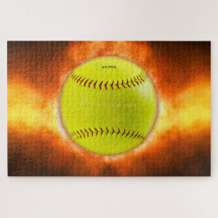 SlipperyJoe's gelber Softball-Feuerball Flammen ra