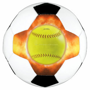 SlipperyJoe's gelber Softball-Feuerball Flammen ra Fußball