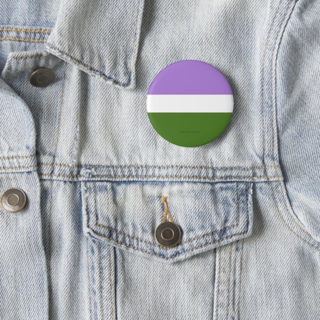 SlipperyJoe's Genderqueer Pride Flag Farben Non-bi Button (Beispiel)