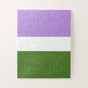 SlipperyJoe's genderqueere Pride-Flagge Lavendelbl