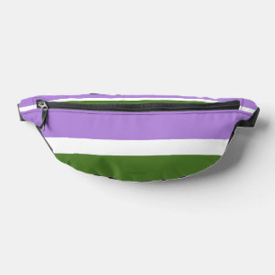 SlipperyJoe's genderqueere Pride-Flagge Lavendelbl Bauchtasche