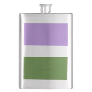 SlipperyJoe's genderqueere Pride-Flagge Lavendelbl Flachmann