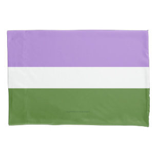 SlipperyJoe's genderqueere Pride-Flagge Lavendelbl Kissenbezug