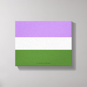 SlipperyJoe's genderqueere Pride-Flagge Lavendelbl Leinwanddruck