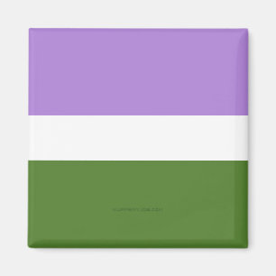 SlipperyJoe's genderqueere Pride-Flagge Lavendelbl Magnet