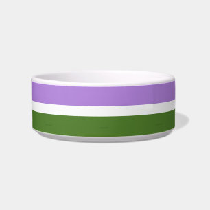 SlipperyJoe's genderqueere Pride-Flagge Lavendelbl Napf