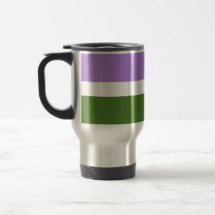 SlipperyJoe's genderqueere Pride-Flagge Lavendelbl Reisebecher