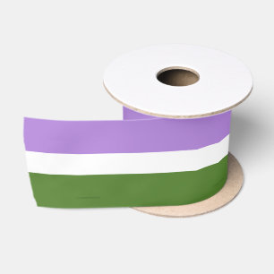 SlipperyJoe's genderqueere Pride-Flagge Lavendelbl Satinband
