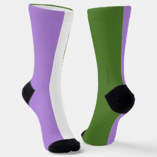 SlipperyJoe's genderqueere Pride-Flagge Lavendelbl Socken