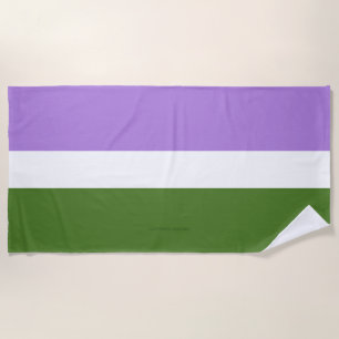 SlipperyJoe's genderqueere Pride-Flagge Lavendelbl Strandtuch