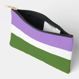 SlipperyJoe's genderqueere Pride-Flagge Lavendelbl Zubehörtasche
