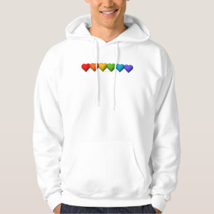 SlipperyJoe's glänzende 3D-Herzformen-Glyphen erze Hoodie
