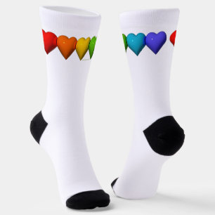 SlipperyJoe's glänzende 3D-Herzformen-Glyphen erze Socken