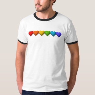 SlipperyJoe's glänzende 3D-Herzformen-Glyphen erze T-Shirt