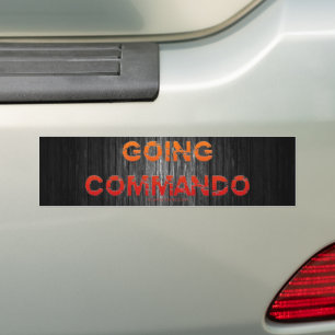 SlipperyJoe's Going Commando fett roter orangefarb Autoaufkleber