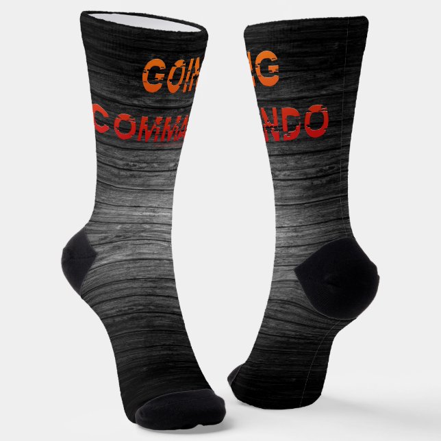 SlipperyJoe's Going Commando fett roter orangefarb Socken (Gewinkelt)