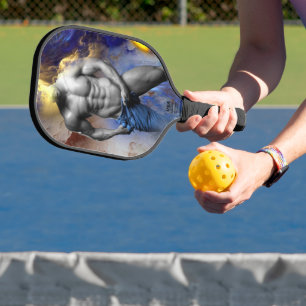 SlipperyJoe's Graustufen-Männerkörperphysik schrei Pickleball Schläger