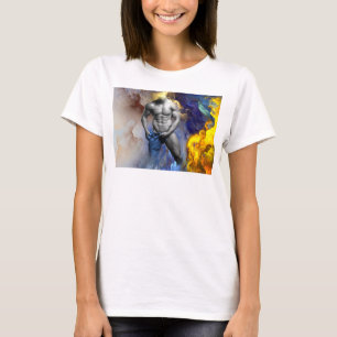 SlipperyJoe's Graustufen-Männerkörperphysik schrei T-Shirt