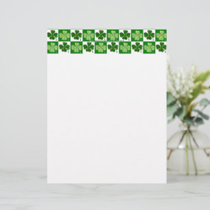 SlipperyJoe's grüne vierblättrige Klee Saint Patri Briefbogen