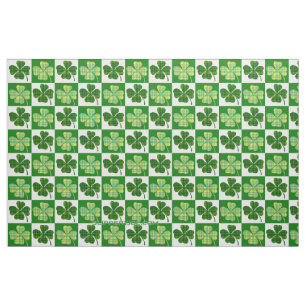 SlipperyJoe's grüne vierblättrige Klee Saint Patri Stoff