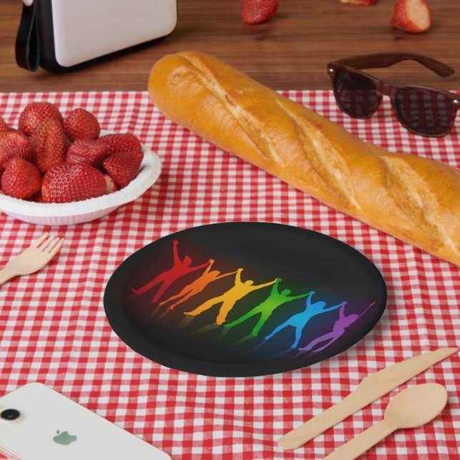 SlipperyJoe's Gruppenmitglieder, die Hände bilden Pappteller (Picknick)