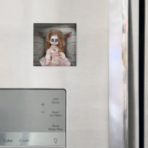 SlipperyJoe's gruselige Puppe blass Gesicht grusel Magnet