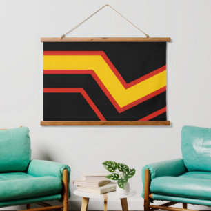 SlipperyJoe's Gummi-Stolzflagge Pfeile Chevron st Wandteppich Mit Holzrahmen
