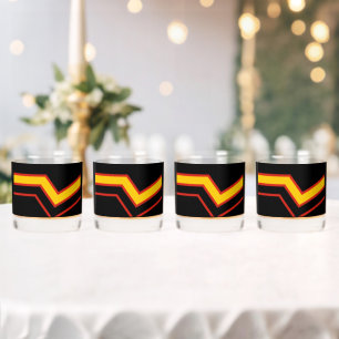 SlipperyJoe's Gummi-Stolzflagge Pfeile Chevron sti Whiskyglas