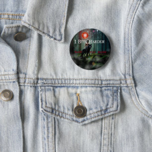 SlipperyJoe's Halloween hemdloser muskulöser Mann Button