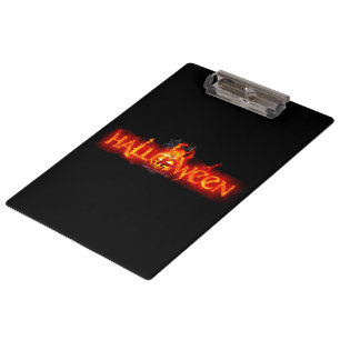 SlipperyJoe's Halloween massive feuersprühende Sch Klemmbrett