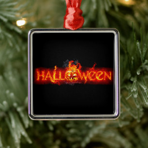 SlipperyJoe's Halloween massive feuersprühende Sch Ornament Aus Metall