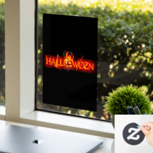 SlipperyJoe's Halloween massive feurige Beschriftu Fensteraufkleber