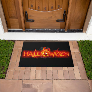 SlipperyJoe's Halloween massive feurige Beschriftu Fußmatte