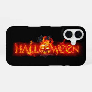 SlipperyJoe's Halloween massive feurige Beschriftu iPhone 16 Hülle