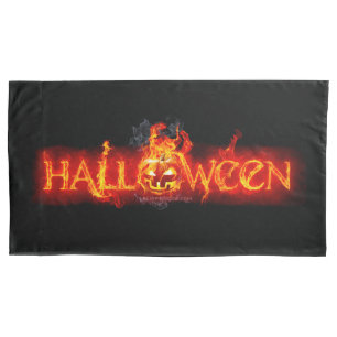 SlipperyJoe's Halloween massive feurige Beschriftu Kissenbezug