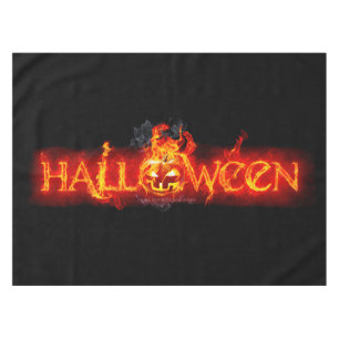 SlipperyJoe's Halloween massive feurige Beschriftu Tischdecke
