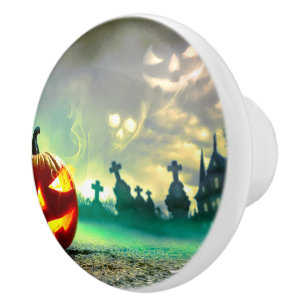 SlipperyJoe's Happy Halloween Friedhof Friedhof c Keramikknauf