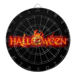 SlipperyJoe's Happy Halloween Kürbis glühende Auge Dartscheibe