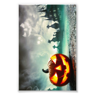 SlipperyJoe's Happy Halloween Kürbis LGBTQIA Narbe Fotodruck