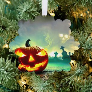 SlipperyJoe's Happy Halloween Kürbis LGBTQIA Narbe Ornament Karte