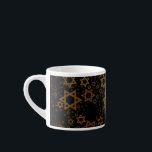 SlipperyJoe's Happy Hanukkah mehrere Sterne von Da Espressotasse<br><div class="desc">SlipperyJoe's Happy Hanukkah multiple Stars of David Muster künstlerische Feier Jüdische Identität Erbe Hebräische Chanukah Geschenke Dekorationen Judaismus signifikante Symbol Religion verschiedenen Größen braune Goldtönen visuell ansprechend komplexe Design</div>