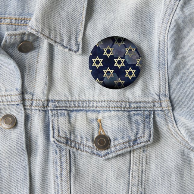 SlipperyJoe's Happy Hanukkah Multiple Star von Dav Button (Beispiel)