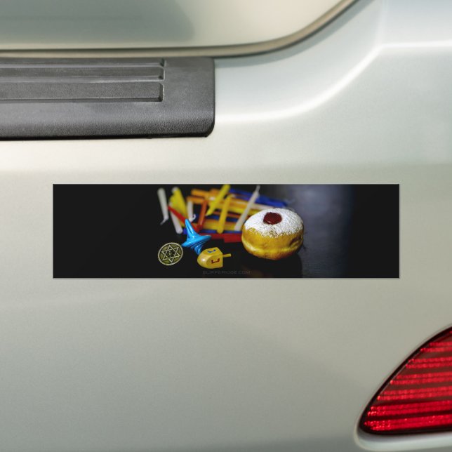 SlipperyJoe's Happy Hanukkah Star von David Coin m Autoaufkleber (Auf Auto)