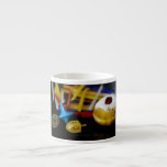 SlipperyJoe's Happy Hanukkah Star von David Coin m Espressotasse<br><div class="desc">SlipperyJoe's Happy Hanukkah Star der David Coin menorah farbenfrohe Kerzen Celebration Jüdische Sufganiyah Leckerei Hebräisch Chanukah dreidels traditionelle Spinnerei Geschenke Dekorationen Judenismus Religion künstlerische Gelee gefüllt Doughnut Puderzucker</div>