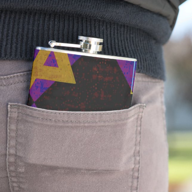 SlipperyJoe's Happy Hanukkah Star von David menora Flachmann (Beispiel)